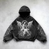Hearujoy Harajuku y2k tops oversized sweatshirt hoodie goddess print hoodies women goth new couples goth streetwear gothic clothes